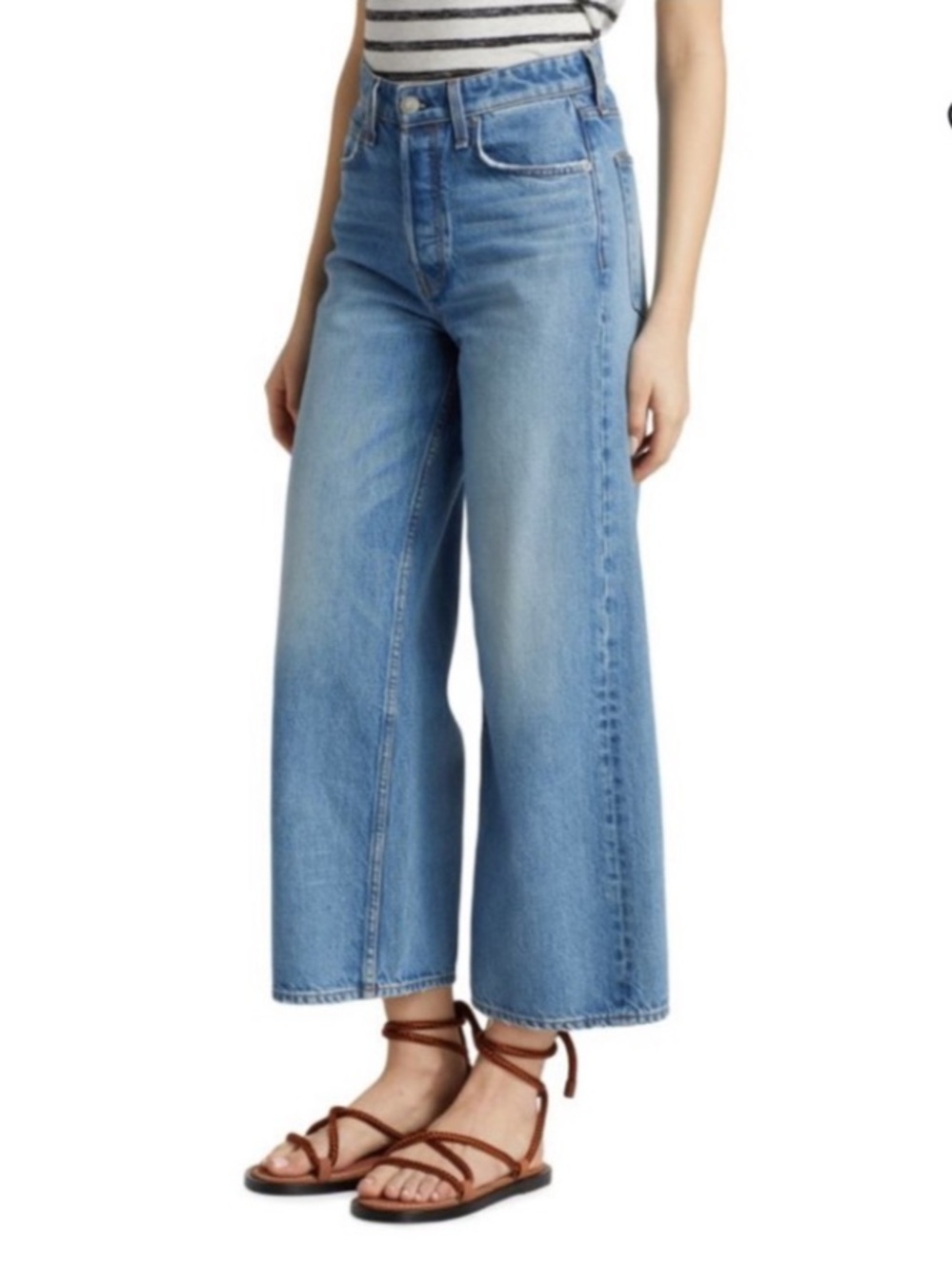 Rag & Bone Maya  High-Rise Ankle Wide Leg Jeans